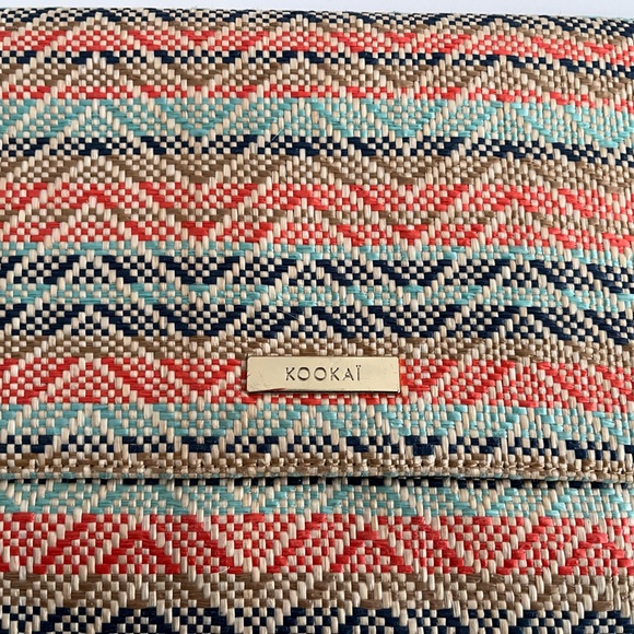 Kookai Multi Coloured Women’s Clutch Purse Bag Pre Owned Stain On Corner - Picture 2 of 15